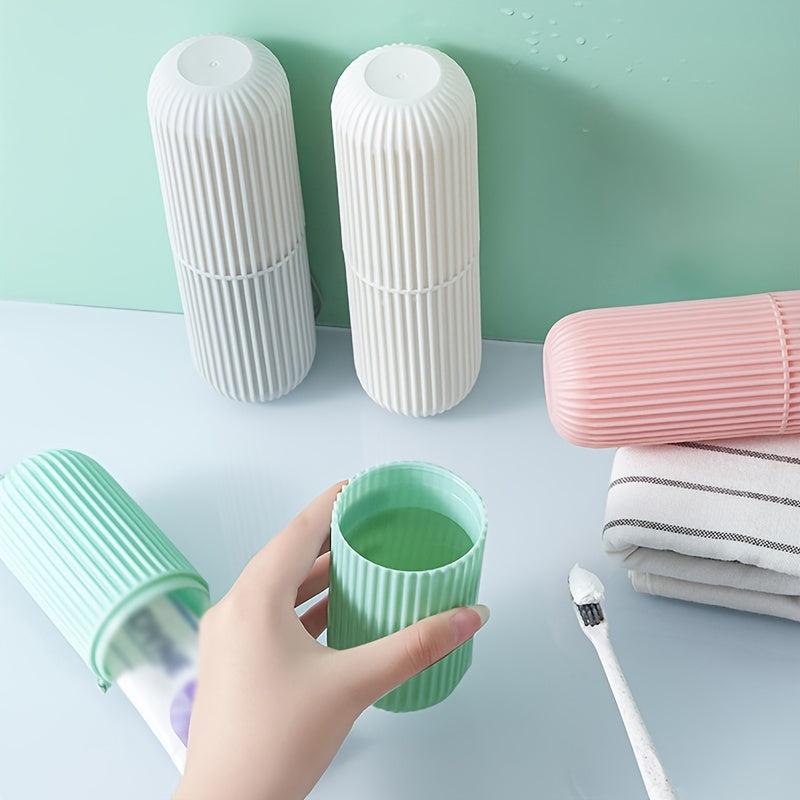 Portable Couple Toothbrush Box & Mouthwash Cup for Travel