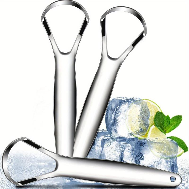 3pcs Stainless Steel Tongue Scraper Oral Care Tool for Adults