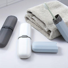 Portable Plastic Toothbrush Holder and Denture Brush Case