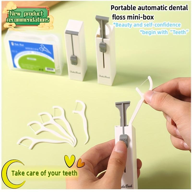Dental Floss Picks Storage Box Portable Dispenser Flossers