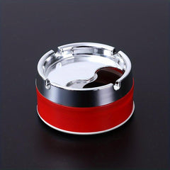 Stainless Steel Sealed Windproof Ashtray Rotary Thickening Ashtray