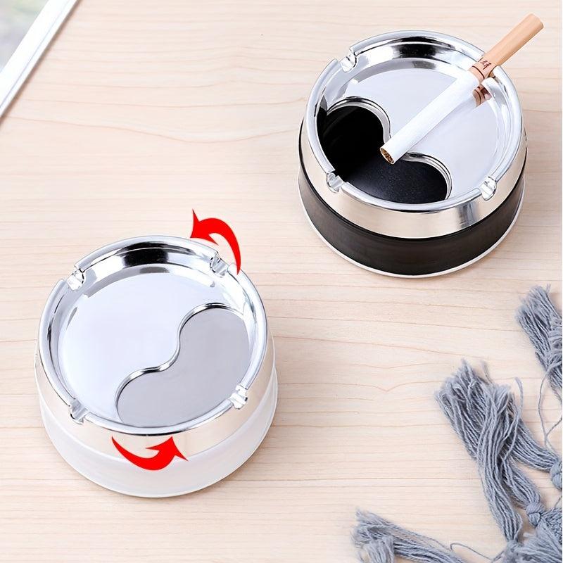 Stainless Steel Sealed Windproof Ashtray Rotary Thickening Ashtray