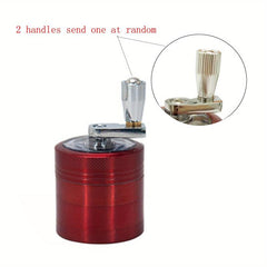 4-Layer Manual Aluminum Spice Crusher Grinder Hand Crank Mill
