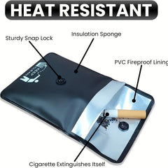 Fireproof Pocket Ashtray Pouch Smell Proof Portable Ashtray