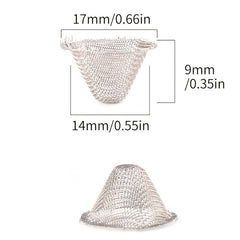 20pcs Metal Filter Ball Stainless Steel Screen Pipes Tube Cap Filter Mesh
