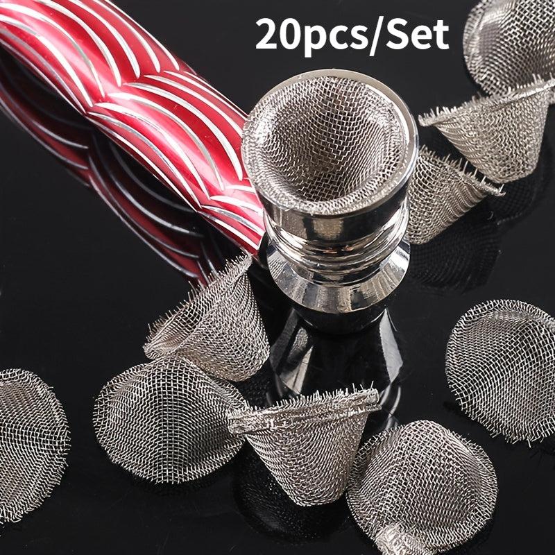 20pcs Metal Filter Ball Stainless Steel Screen Pipes Tube Cap Filter Mesh