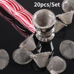 20pcs Metal Filter Ball Stainless Steel Screen Pipes Tube Cap Filter Mesh