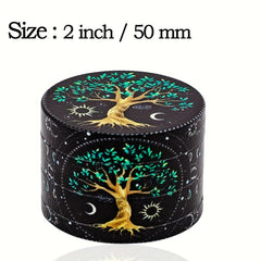 4 Layer Creative Pattern Metal Grinder Spice Crusher