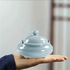 Ceramic Ashtray With Cover Decorative Ashtray For Home Indoor And Outdoor