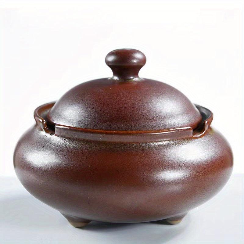 Ceramic Ashtray With Cover Decorative Ashtray For Home Indoor And Outdoor
