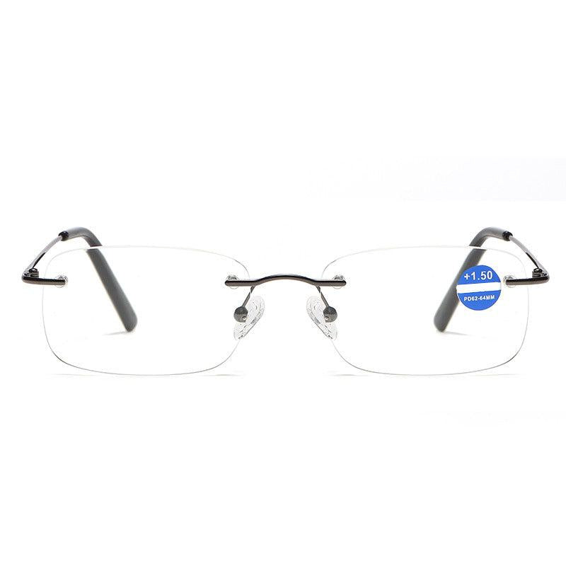 Metal Frame Rimless Reading Glasses Presbyopia Male Female Unisex Eyeglasses