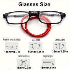 Magnet Hanging Neck TR90 Reading Glasses Men's Women Portable Ultra light