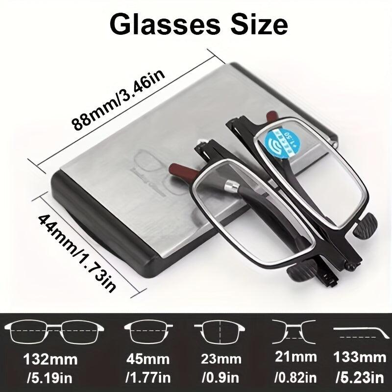 Rosewood Folding Reading Glasses Men Women Portable Ultra thin Anti Ray Eyewear