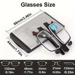 Rosewood Folding Reading Glasses Men Women Portable Ultra thin Anti Ray Eyewear