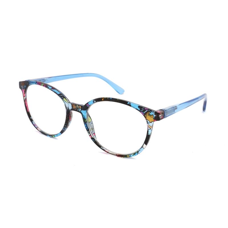 Retro Oval Spring Hinge Tinted Lens Reader Glasses
