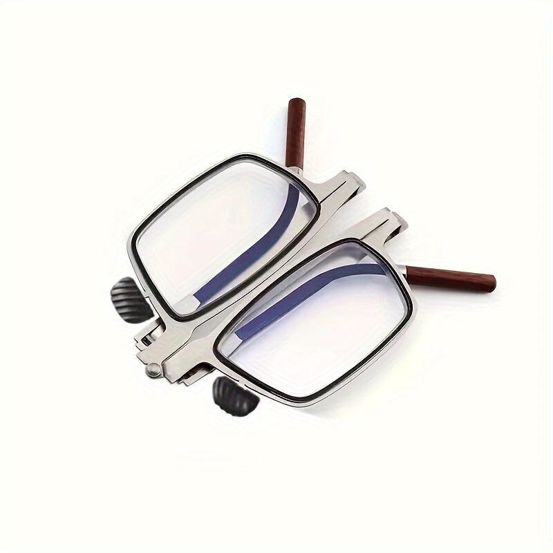 Portable Folding Reading Glasses Anti Light Ultra Thin Glasses Case 1.5