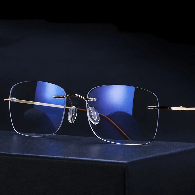 Metal Frame Light Blocking Reading Glasses Presbyopia Male Female Unisex