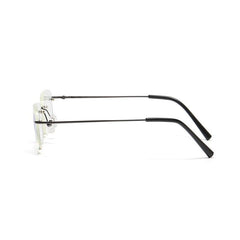 Metal Frame Rimless Light Blocking Reading Glasses
