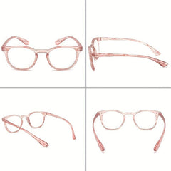 Vintage Matte Round Reading Glasses Light Blocking Anti Glare UV Ray Eyeglasses