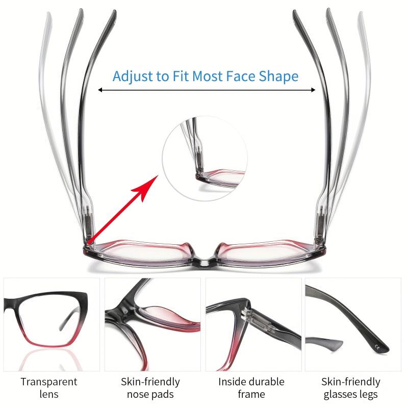 Cat Eye Reading Glasses for Women, Light Blocking Anti Glare UV Computer Glasses