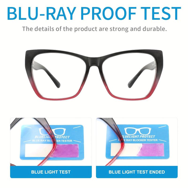 Cat Eye Reading Glasses for Women, Light Blocking Anti Glare UV Computer Glasses