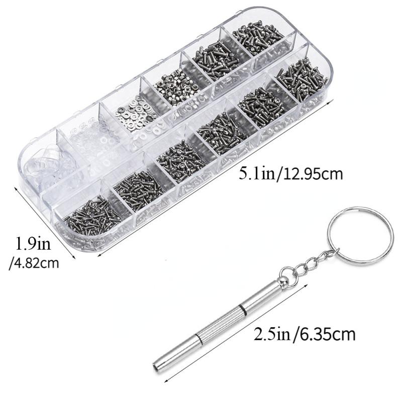 Eyeglasses Repair Kit Eyeglass Screws and Screwdriver for Glasses Sunglass