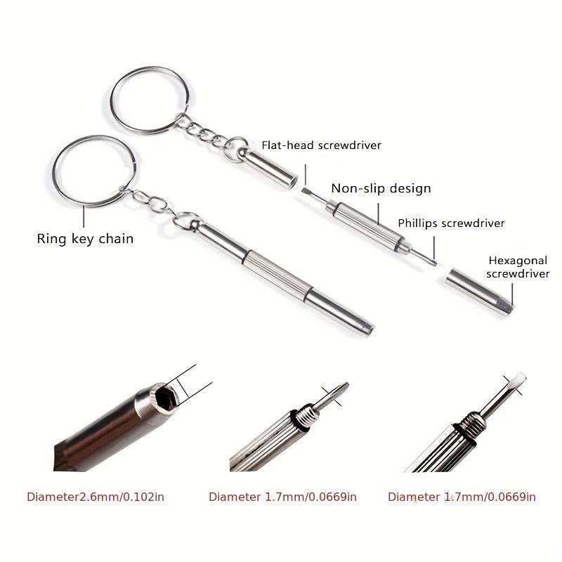 3-in-1 Glasses Watch Screwdriver Keychain