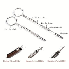 3-in-1 Glasses Watch Screwdriver Keychain