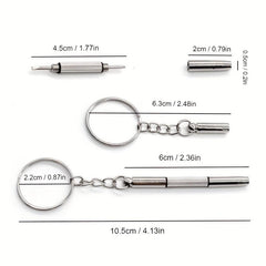 3-in-1 Glasses Watch Screwdriver Keychain