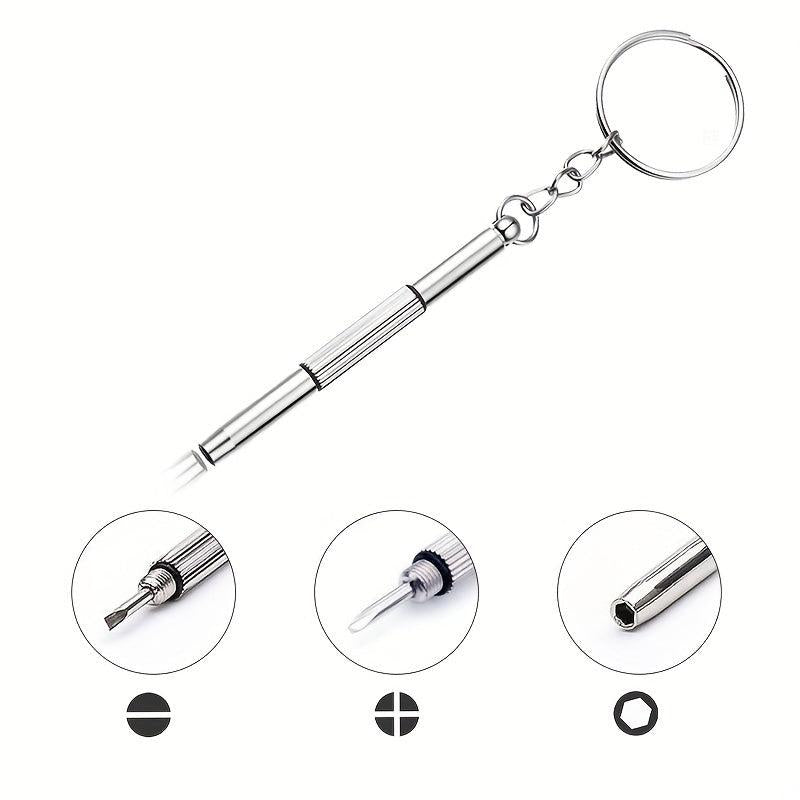 3-in-1 Glasses Watch Screwdriver Keychain