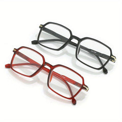 Colorful PC Squared Frame Presbyopia Reading Glasses for Men Women