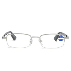 Metal Frame Light Blocking Reading Glasses 1.0-4.0 for Office Gaming