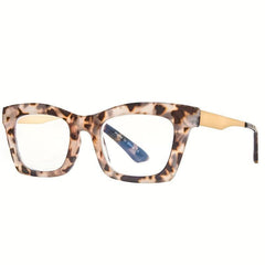 1pc Mixed Metal Feet Unisex Reading Glasses With Cloth And Case