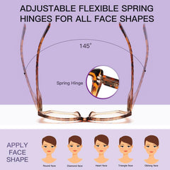 4Pack Reading Glasses Light Blocking Butterfly Frame Computer Readers