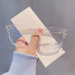 Vintage Oval Frame Light Blocking Eyeglasses