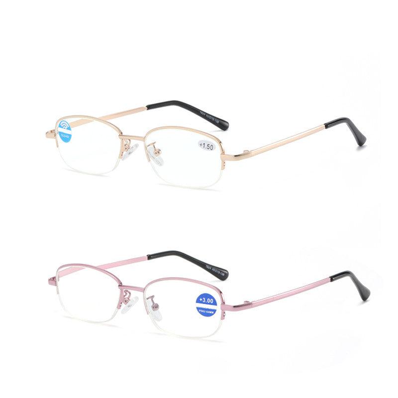 Metal Round Frame Gaming Glasses Light Blocking Lens Unisex Reading 1.0-4.0