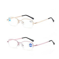 Metal Round Frame Gaming Glasses Light Blocking Lens Unisex Reading 1.0-4.0