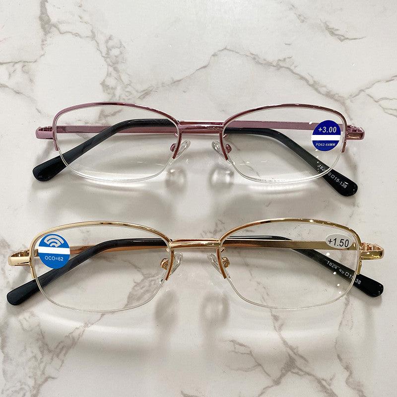 Metal Round Frame Gaming Glasses Light Blocking Lens Unisex Reading 1.0-4.0