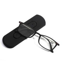 Metal Frame Portable Reading Glasses with Case Sticker