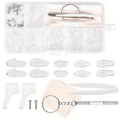35 Pairs Non Slip Silicone Nose Pads For Glasses Repair Set For Sunglasses