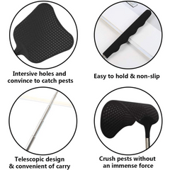 Telescopic Fly Swatter Set Durable Stainless Steel Handle