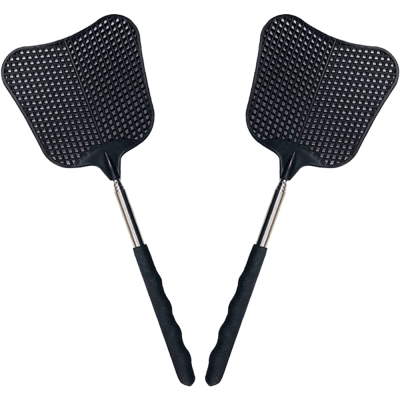 Telescopic Fly Swatter Set Durable Stainless Steel Handle