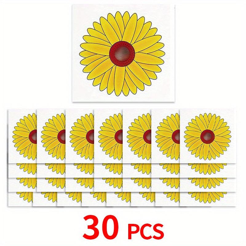 Floral Style Fly Trap Window Sticker, Indoor Fly Catcher, No Toxic, Odor-Free
