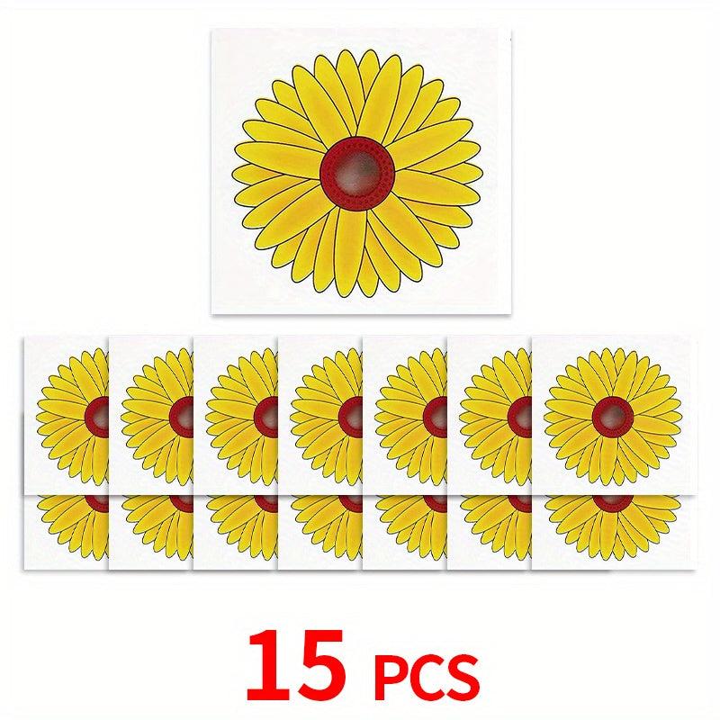 Floral Style Fly Trap Window Sticker, Indoor Fly Catcher, No Toxic, Odor-Free