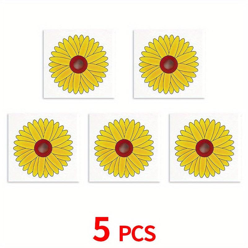 Floral Style Fly Trap Window Sticker, Indoor Fly Catcher, No Toxic, Odor-Free