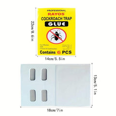 12 Pcs Cockroach Sticky Traps Pest Trap Boards