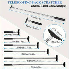 Portable Extendable Back Scratcher Metal Stainless Steel Telescoping Tool