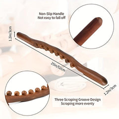 Wooden 8 Beads Massage Stick Lymphatic Drainage Body Shaping Tool
