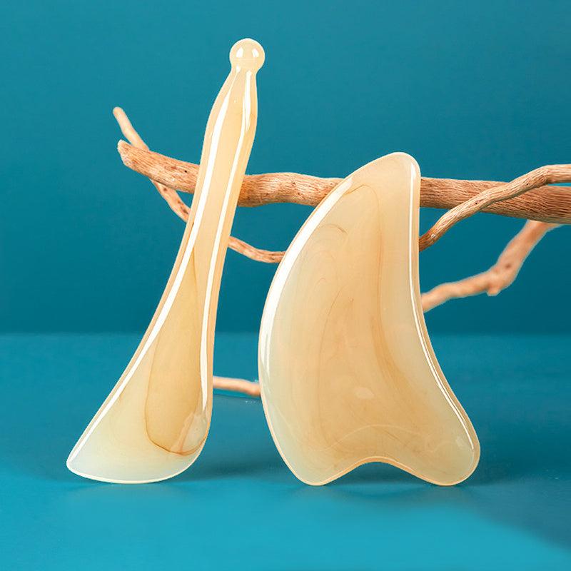 Horn Scraping Board Face Lift Massage Stick Set Eye Cream Massager