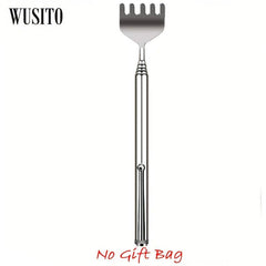 WUSITO Back Scratcher 4 Styles Stainless Steel Telescoping Massage Tool Gift Bag
